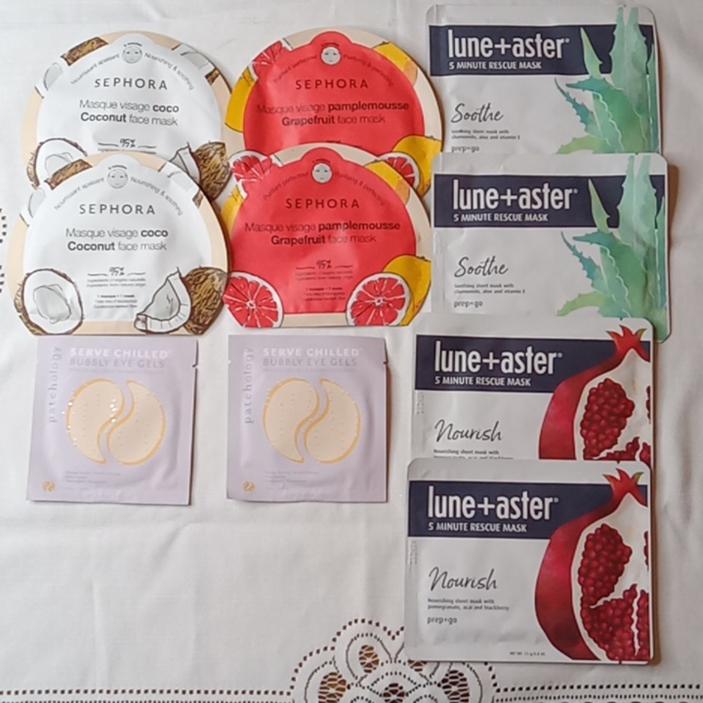 SEPHORA, LUNE+ASTER, FACIAL MASKS BUNDLE 10